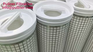 High temperature resistant filter cartridge with a stainless outer cage and reinforced endcaps