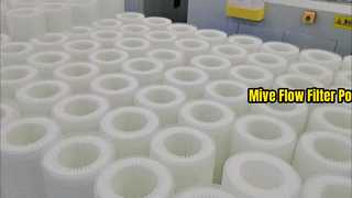 ПП Глубокий гофрированный фильтрующий картридж RO 6,6㎡ с высокой пропускной способностью