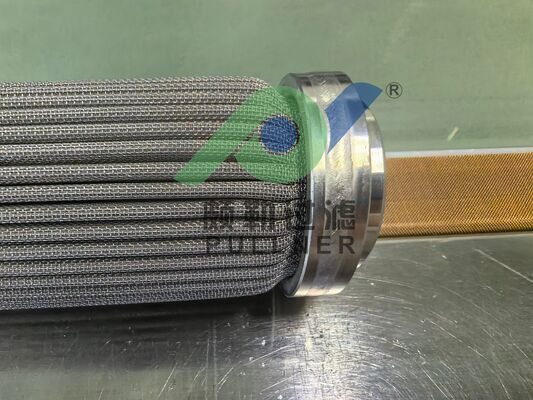 Customized Filter End Cap: 10 inch 316L Stainless Steel Pleated Filter Cartridge Sintered Fiber Felt for High Temperature Industrial Filtration